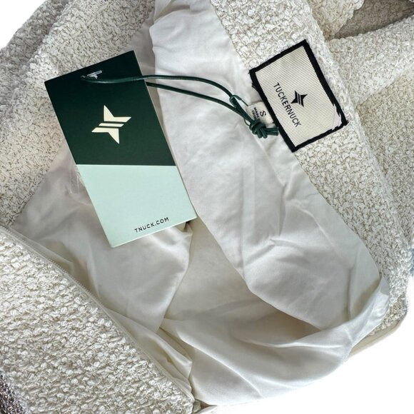 Tuckernuck NEW Cream Tweed Scarlet Retro Button Mini Skirt Size S - Picture 6 of 6